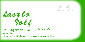 laszlo volf business card